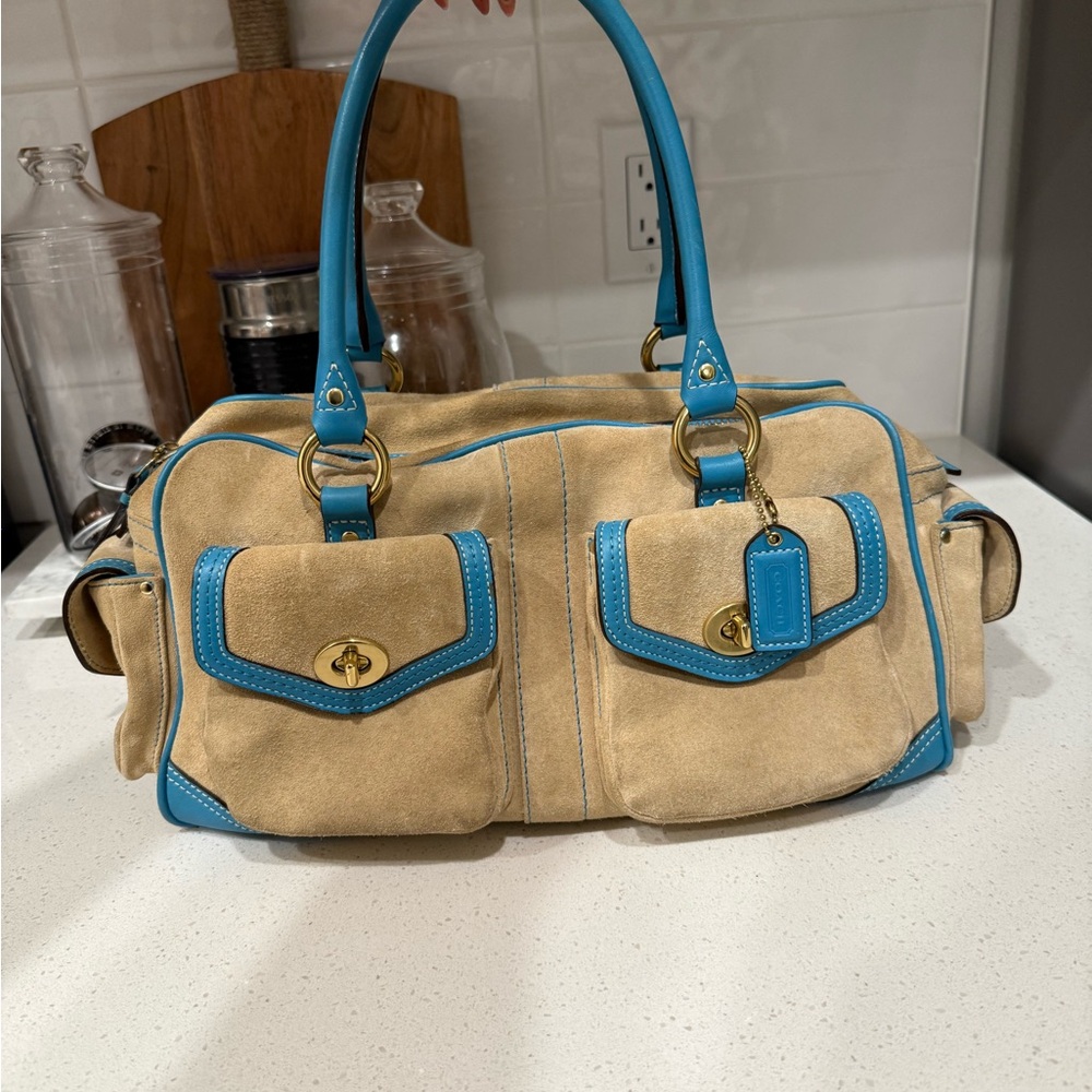 ‼️ SOLD‼️Coach Hampton Suede Satchel